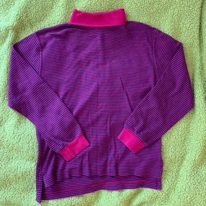 Red and Blue Striped Turtleneck